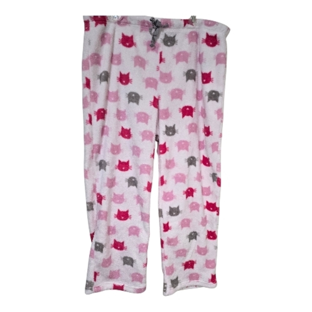 PJ Couture Ultra-Plush Cozy Cat Pajama Pants Women’s Plus Size 3X Winter Lounge